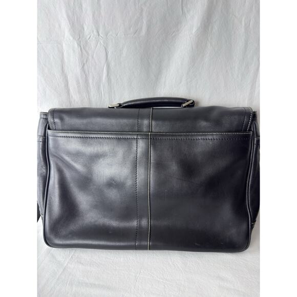 Coach Transatlantic 70035 Black Leather Men’s Laptop Briefcase Messenger 16x11 - Picture 5 of 16